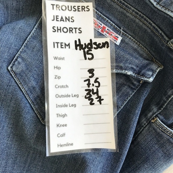 Hudson Collin fra jeans Rolled Hem Flap Pocket Size 26 - Picture 13 of 13